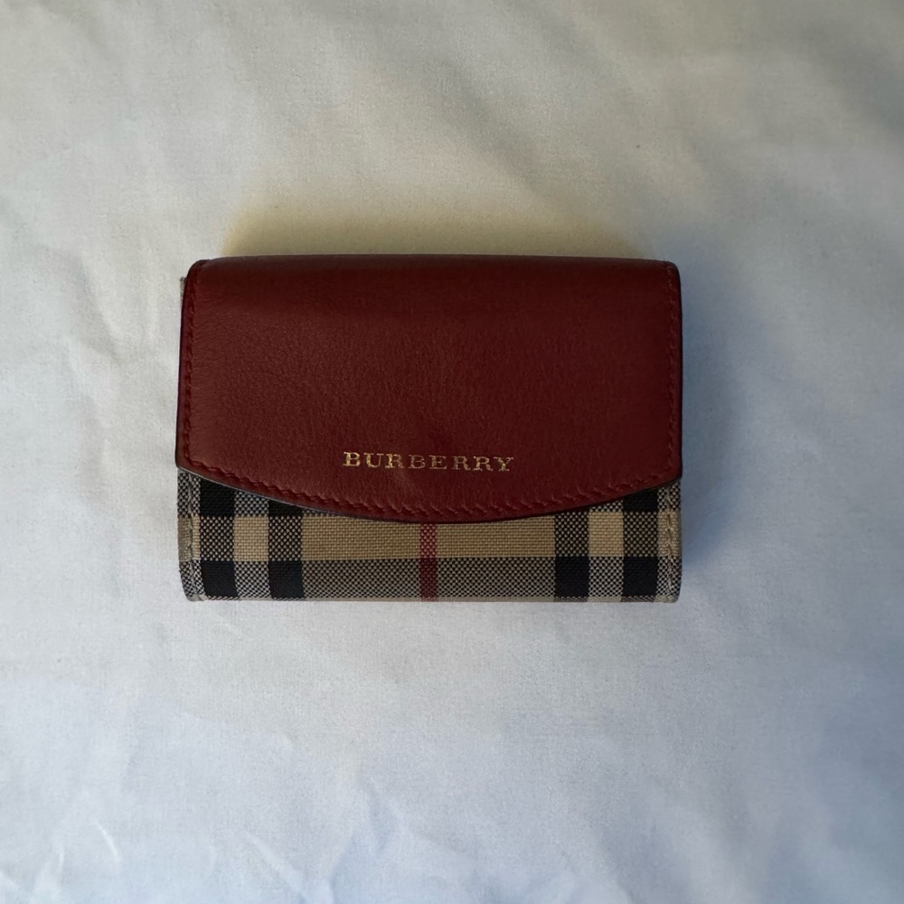 Burberry Leather Canvas Wallet